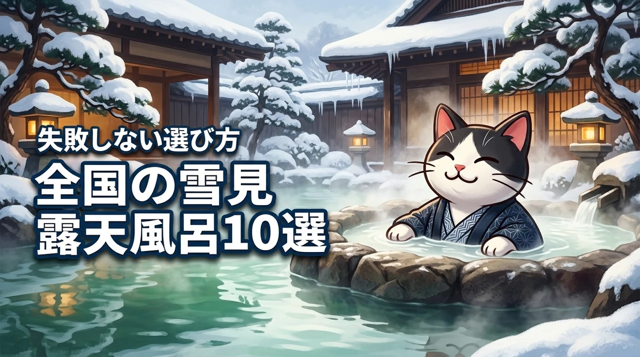 雪見露天風呂が楽しめる全国の宿・旅館・ホテル10選!失敗しない選び方のコツ