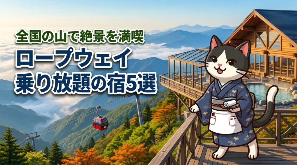 全国の山でロープウェイ乗り放題付き宿泊プランがある宿5選！絶景を満喫しよう