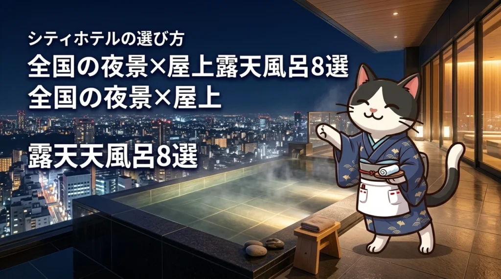 全国の夜景を楽しめる屋上露天風呂付きシティホテル8選！選び方のコツも解説