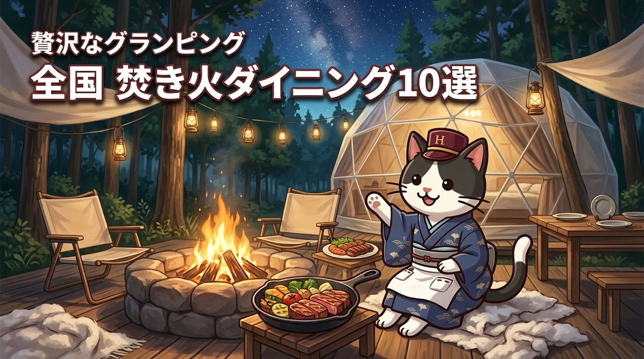 全国のおすすめ10選！焚き火ダイニング付きグランピングで贅沢な食事体験を