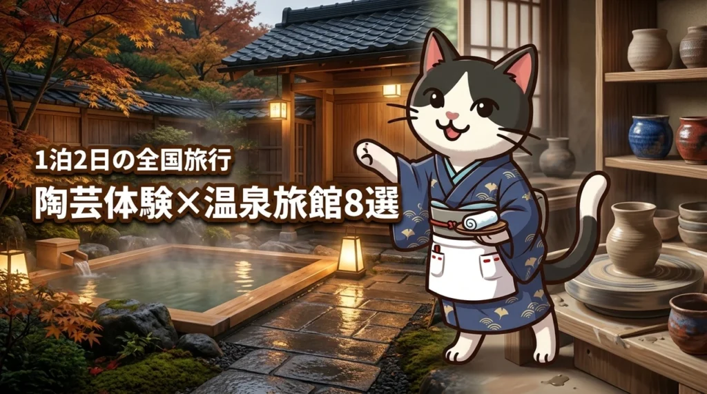 陶芸体験と温泉旅館のセットプラン8選！1泊2日の全国旅行を満喫