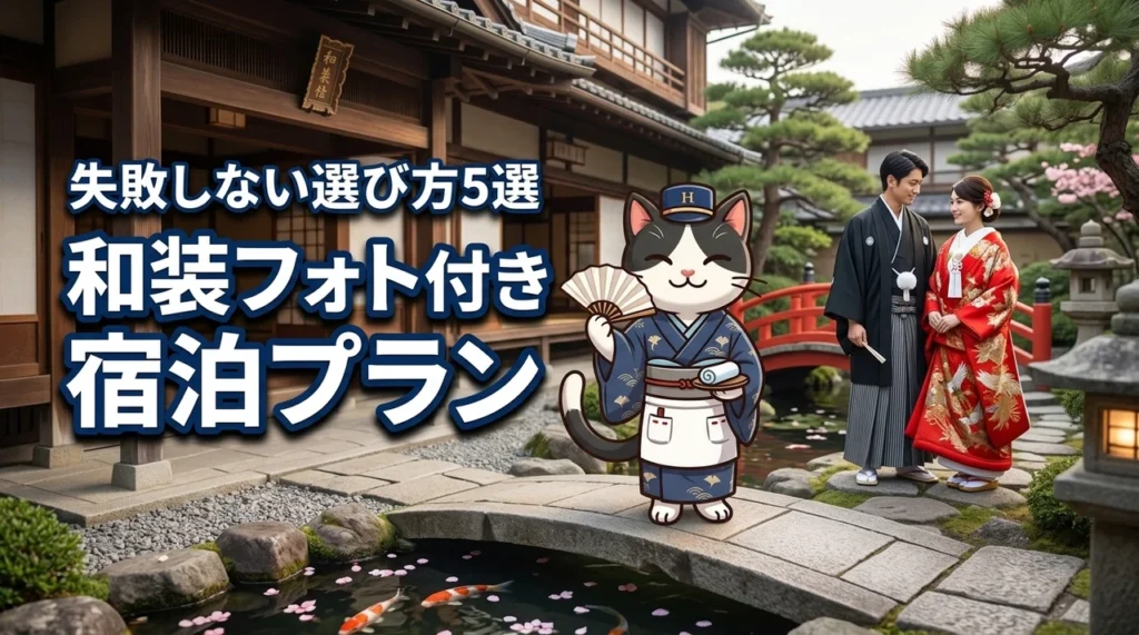 和装のフォトウェディング付き宿泊プラン！全国の旅館やホテル5つの選び方と注意点