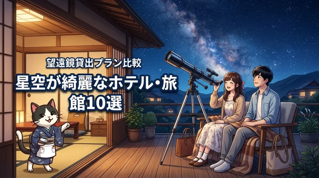 全国の星空が綺麗なホテルや旅館10選！天体望遠鏡貸出の宿泊プランを比較