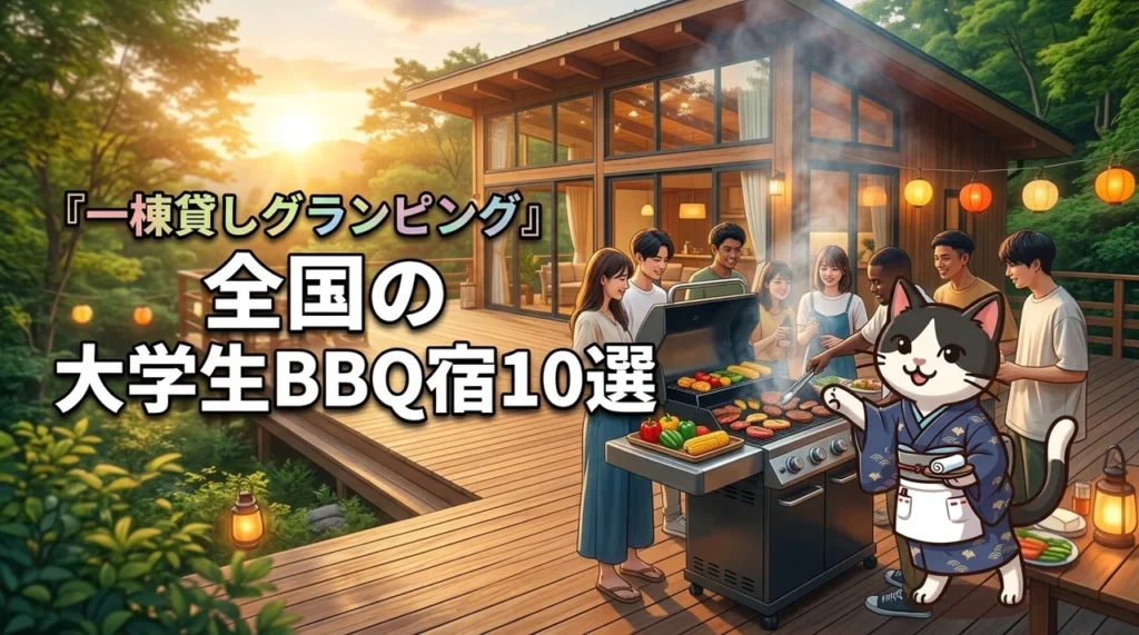 大学生グループでBBQ！全国の一棟貸しグランピングや旅館、ホテルおすすめ10選