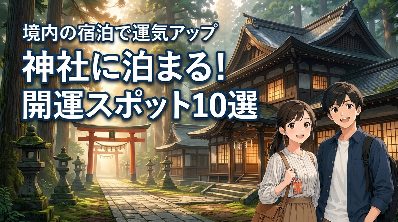 全国の神社境内に宿泊できるパワースポット10選!開運体験で運気アップ